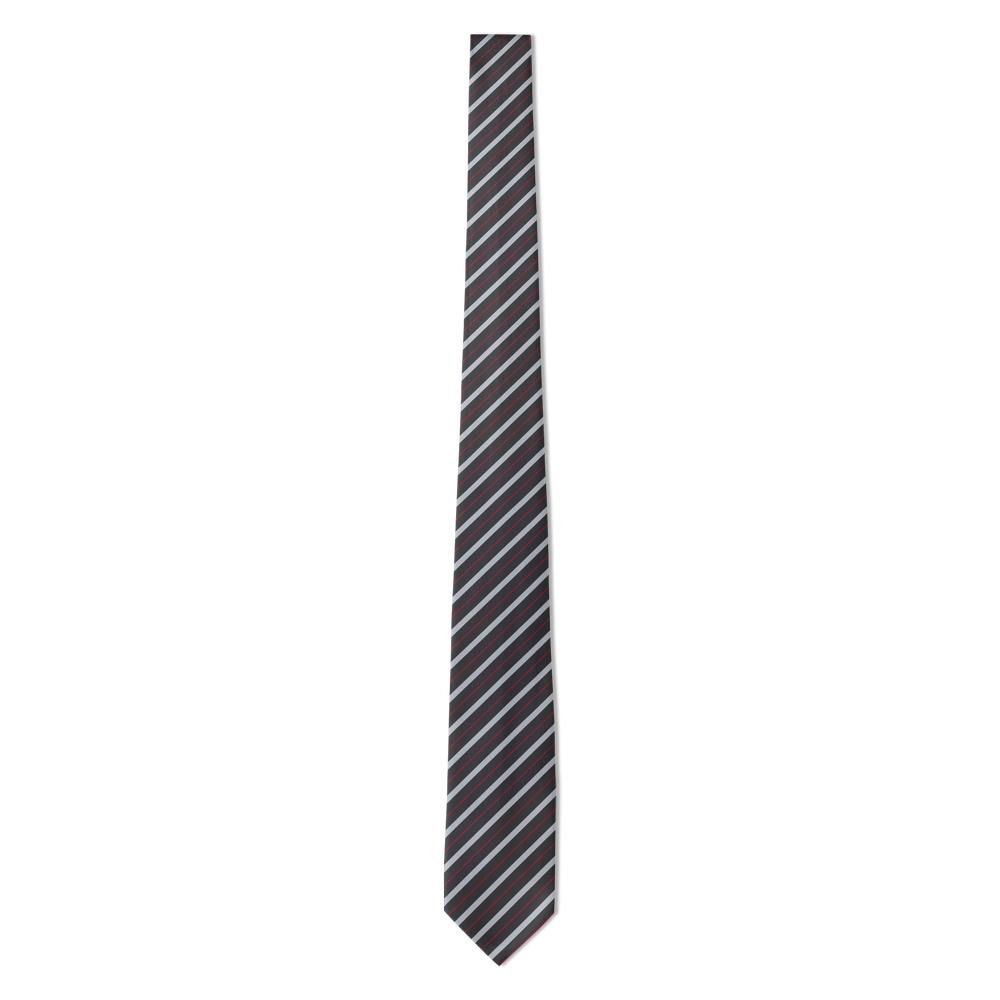 Talleyrand - Charcoal & Silver Regimental Stripe Necktie – Boardroom Poise