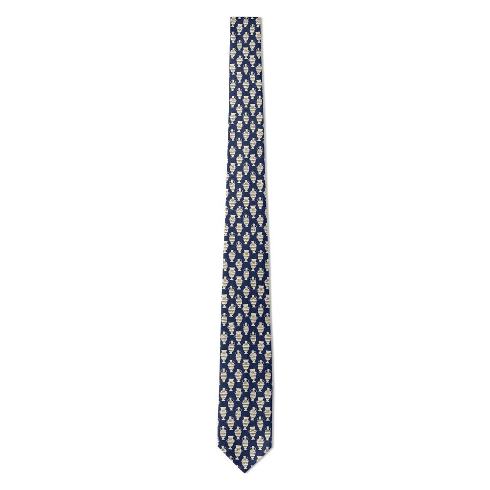 Skeel - Navy & Cream Amphora Tie – Classical Pottery Charm