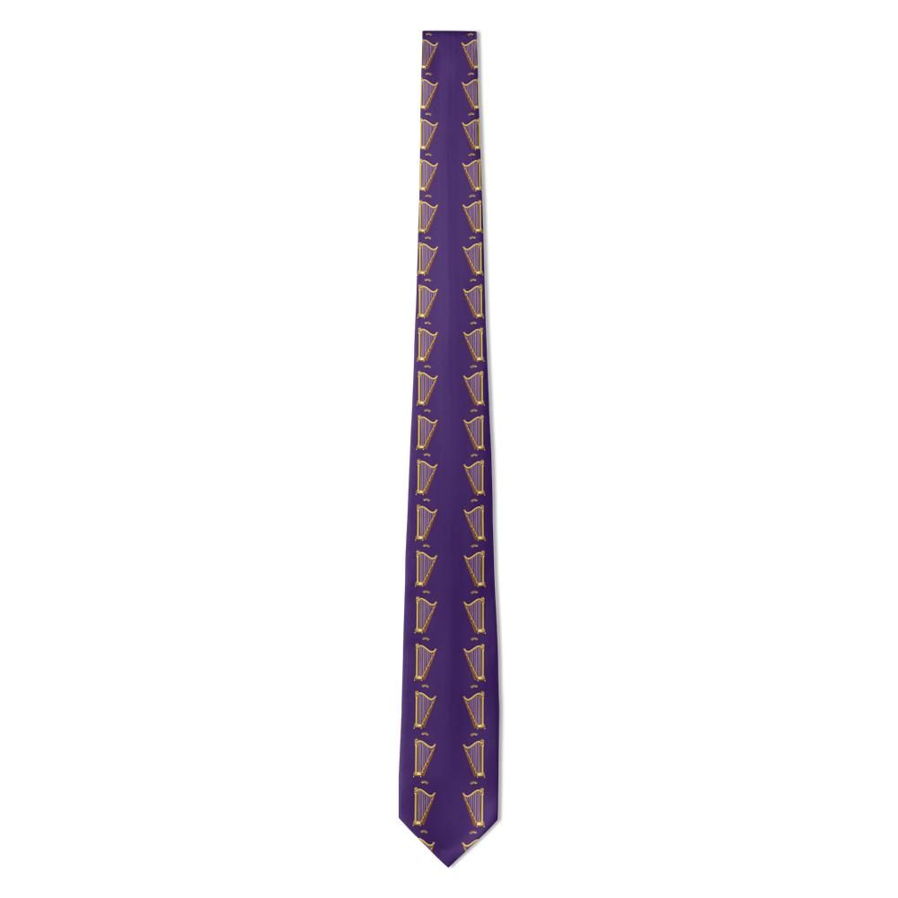 Mensdorff - Purple & Gold Harp Tie – Grand Salon