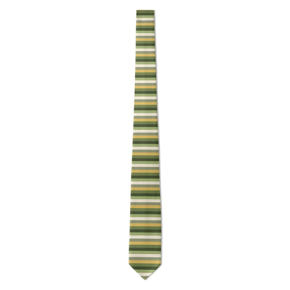 Ruyter - Olive & Mustard Horizontal Stripe Tie – Layered Horizon