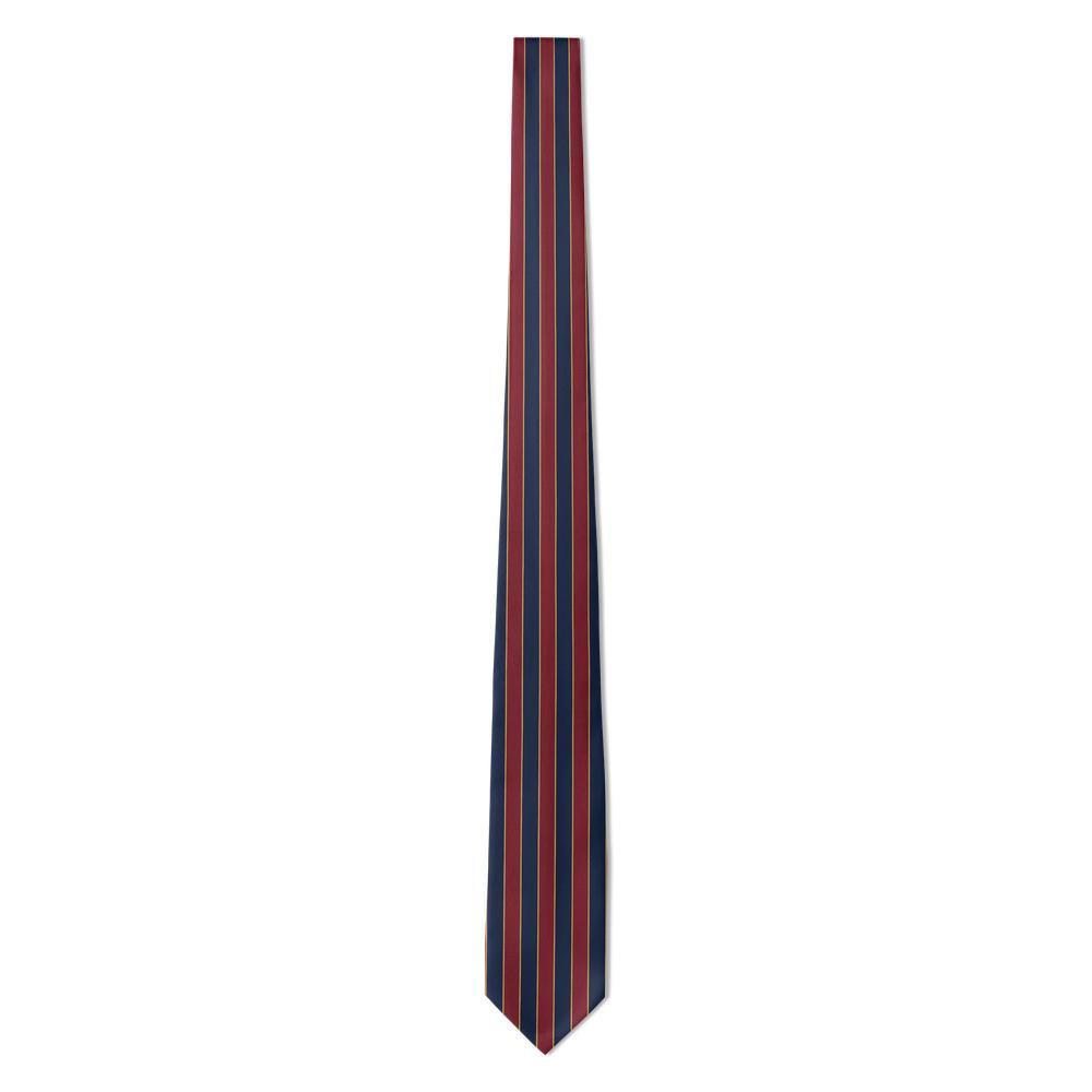 Beck-Friis - Navy & Burgundy Grosgrain Stripe Tie – Club Classic, Ribbon Texture