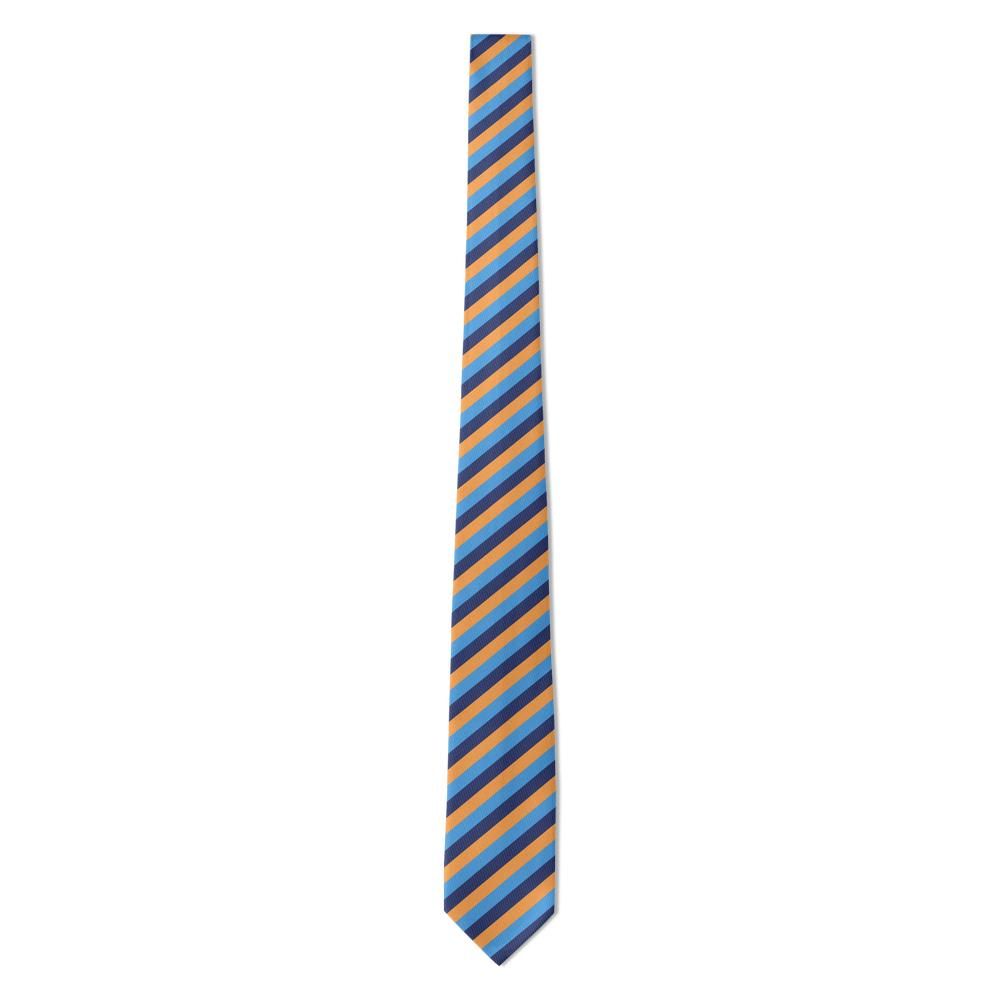 Schack - Orange, Sky & Navy Block Stripe Tie – Collegiate Club