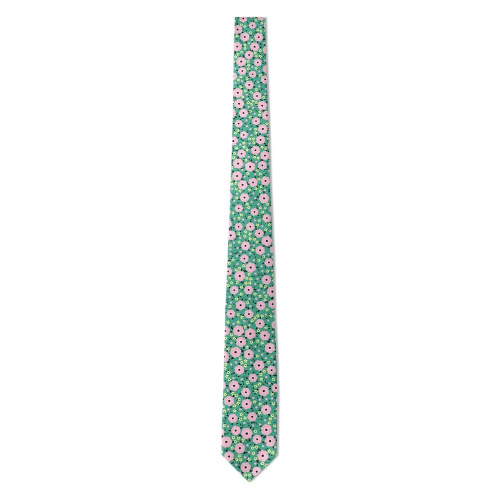 Karolyi - Jade & Pink Meadow Blossom Tie – Summer Garden