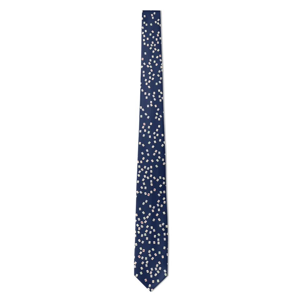Seilern - Navy & Gold Mahjong Tile Tie – A Winning Hand for Game Night