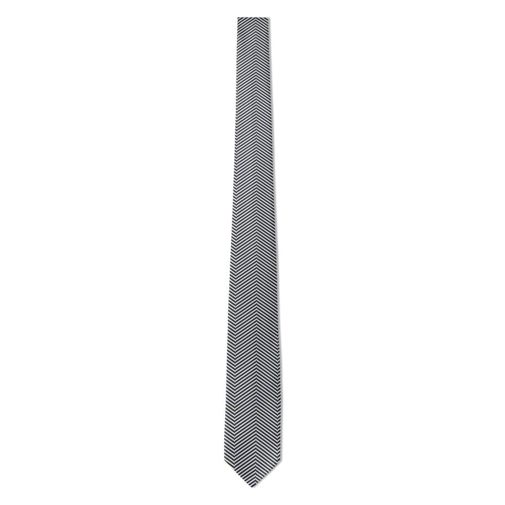 du Plessis - Navy & Cream Chevron Tie – Cardinal's Library