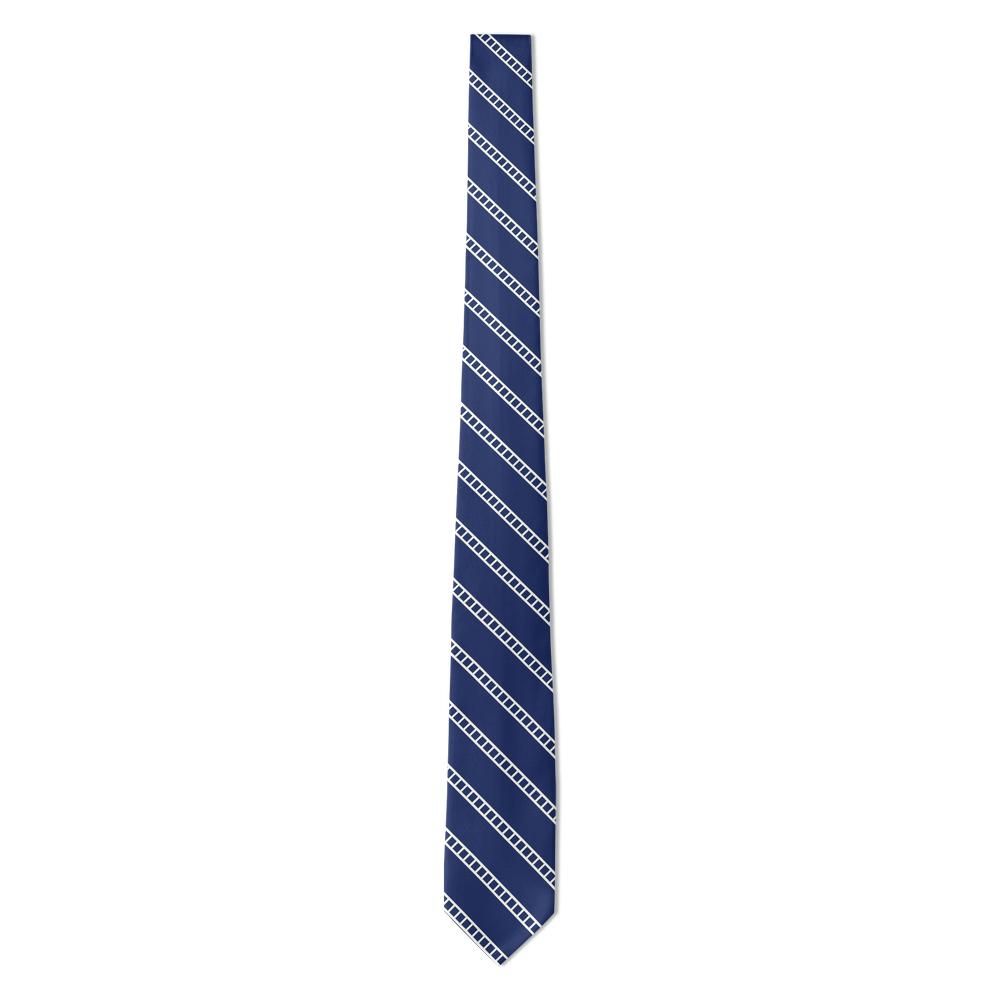 Adelswärd - Navy & White Ladder Stripe Tie – Yacht Club