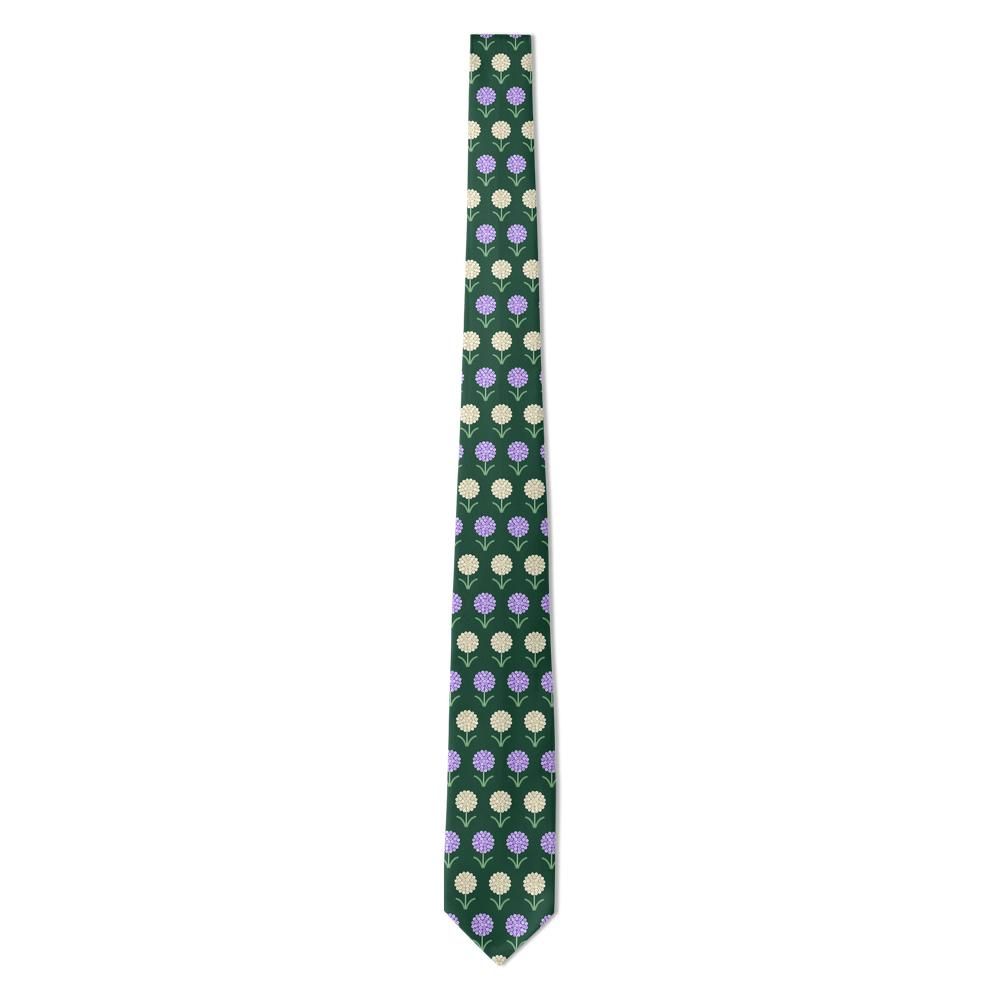 Ortenburg - Forest & Ivory Allium Tie – White Garden