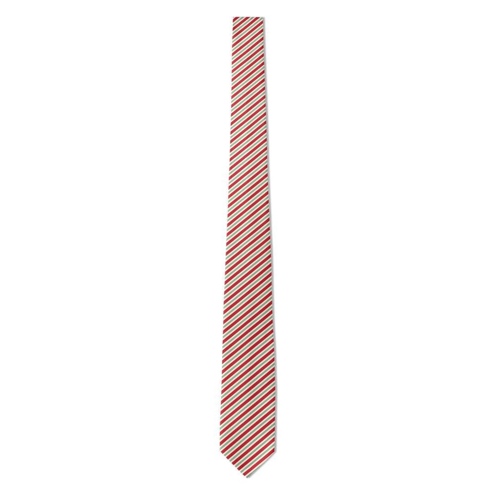 Scheel - Cream & Red Peppermint Stripe Tie – Christmas Morning