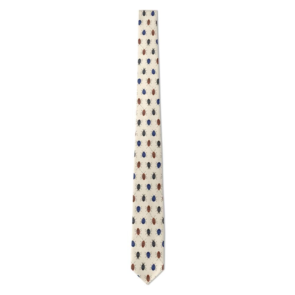 Daa - Cream & Navy Beetle Tie – Naturalist’s Field Notes