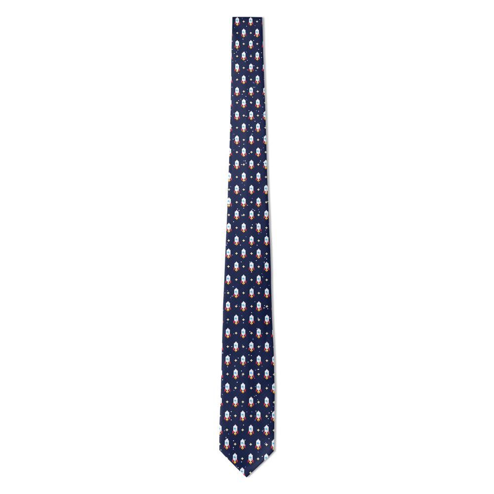 Alliata - Navy Pixel Rocket Tie – Launch Day