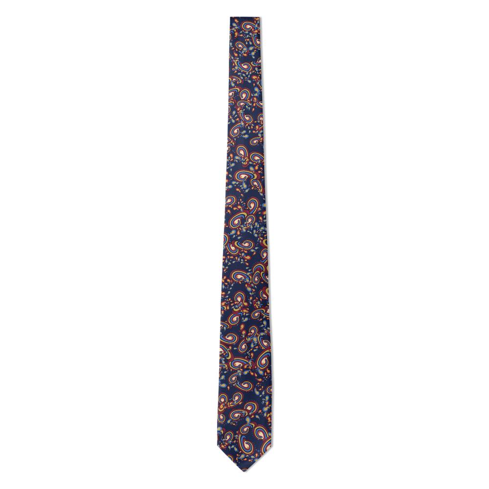 Cibo - Navy & Burgundy Large Paisley Tie – Old World Club