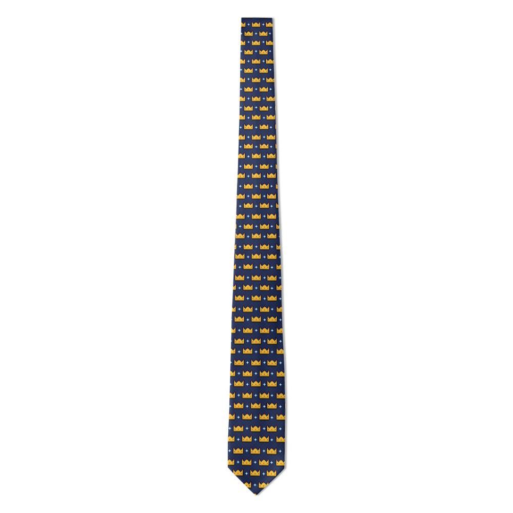 Montalto - Navy & Gold Pixel Crown Tie – Royal Quest