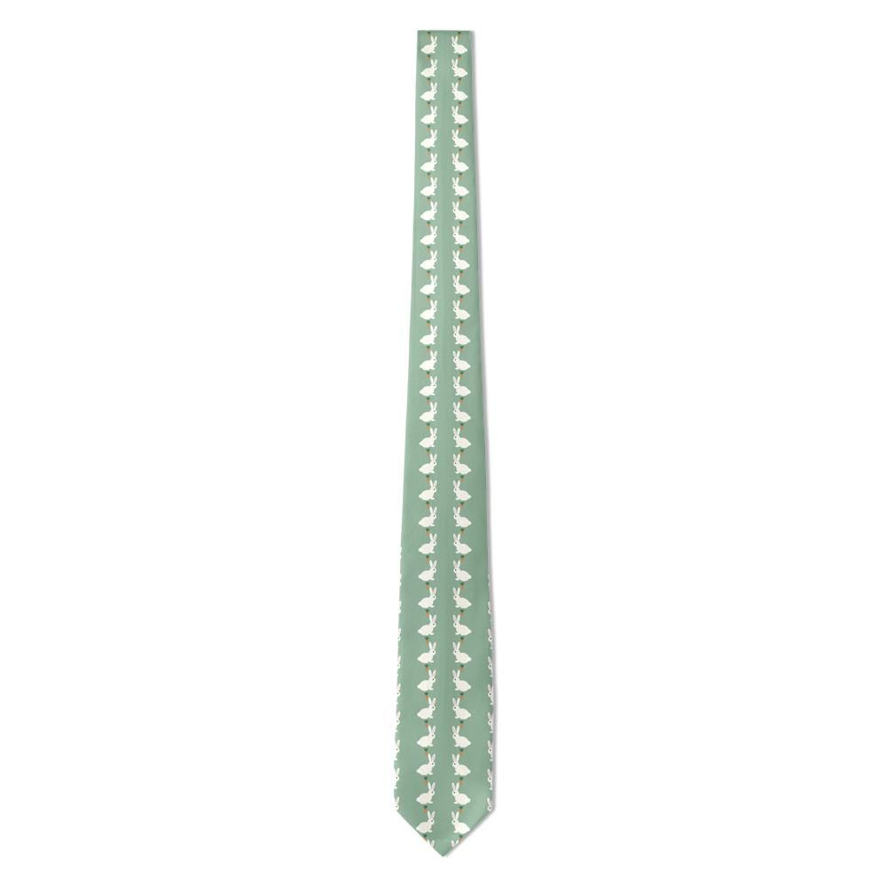 Lippe - Sage & White Rabbit Tie – Spring Meadow