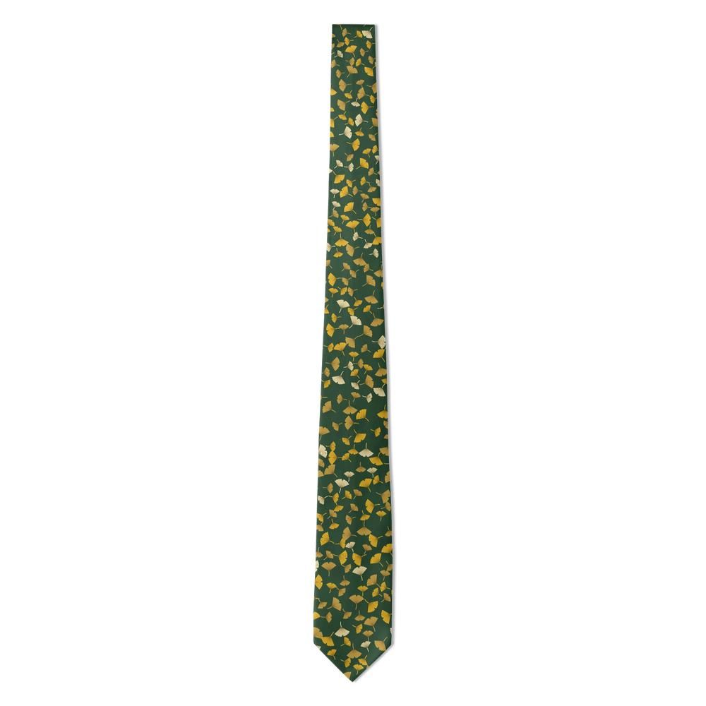 Buchwald - Green & Gold Ginkgo Leaf Tie – Temple Garden