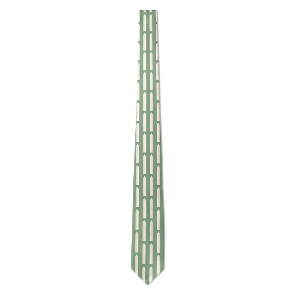 Heeckeren - Sage & Cream Picket Stripe Tie – Garden Gate