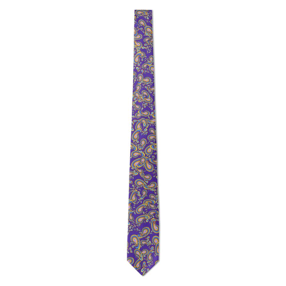 Cibo - Purple Large Paisley Tie – Royal Flourish