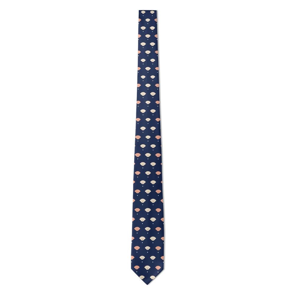 Oettingen - Navy & Coral Shell Tie – Harbour Walk