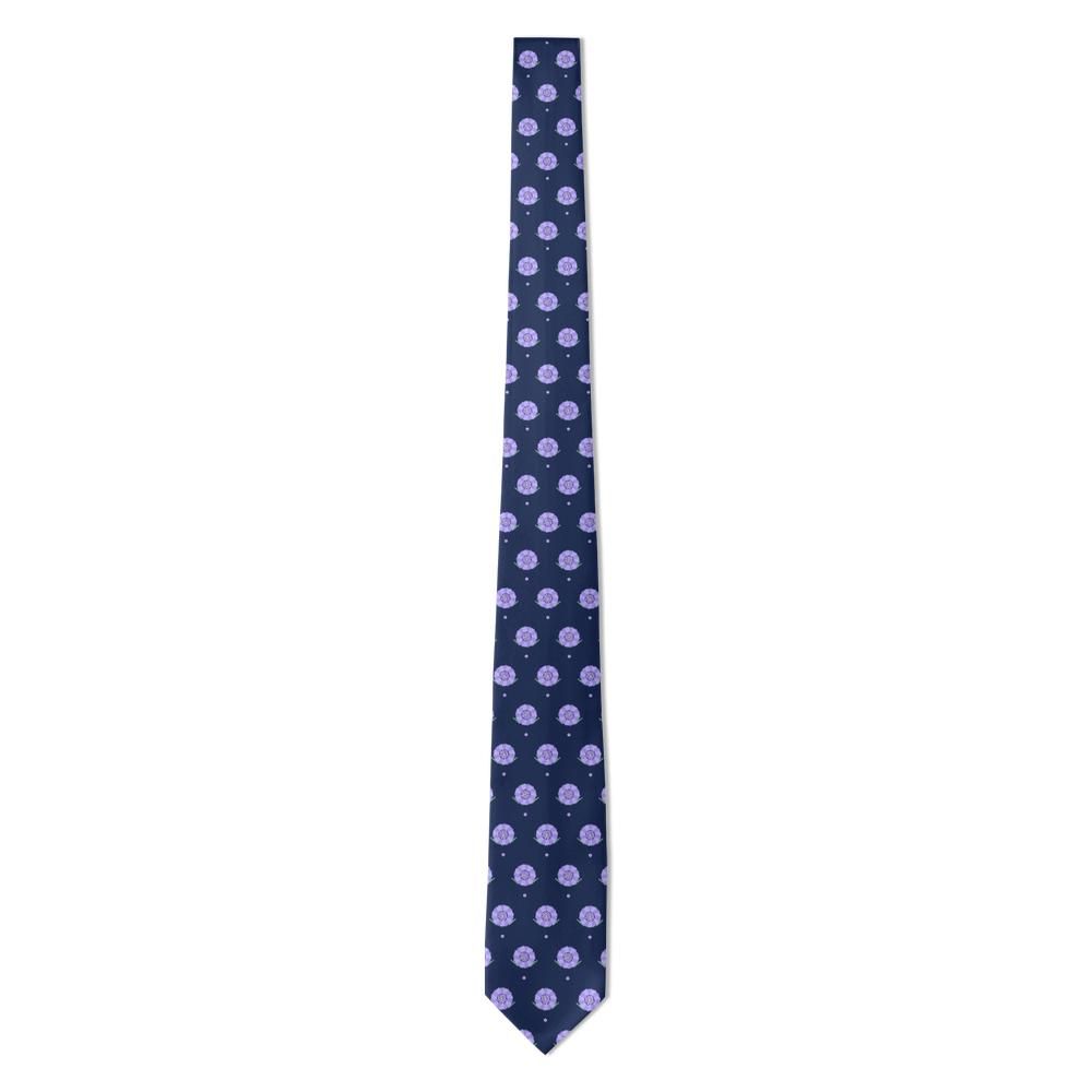 Ledebur - Navy & Lavender Scabious Tie – Pincushion Garden