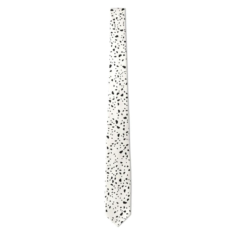 Munthe - White & Black Dalmatian Spot Tie – Classic Spotted Charm