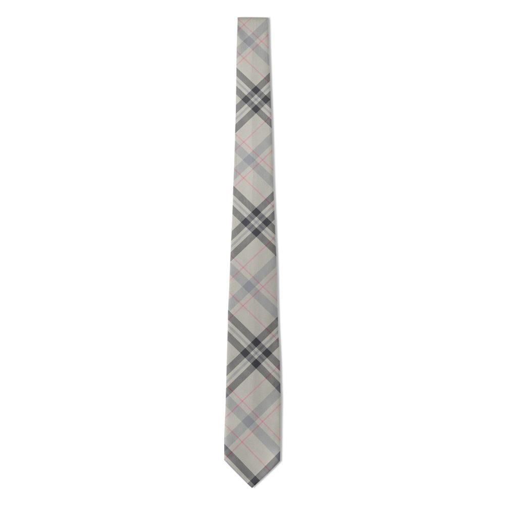 Fiennes - Stone & Charcoal Archive Check Tie – Mayfair Grey