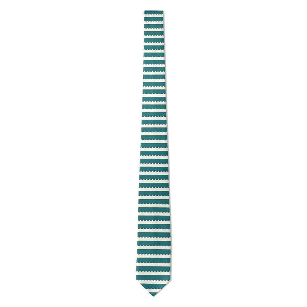 Rosenhane - Teal & Ivory Awning Stripe Tie – Seaside Parade