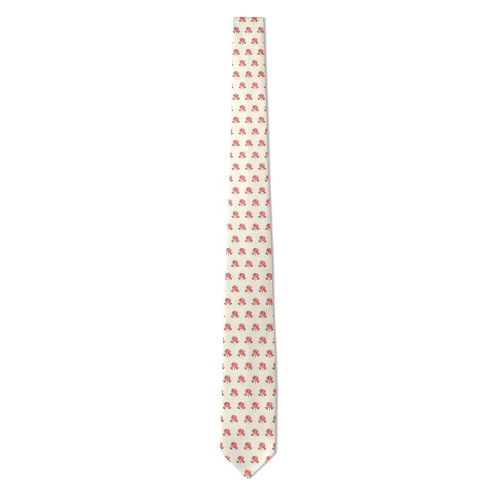 Schlick - Cream & Coral Verbena Tie – Sunlit Border