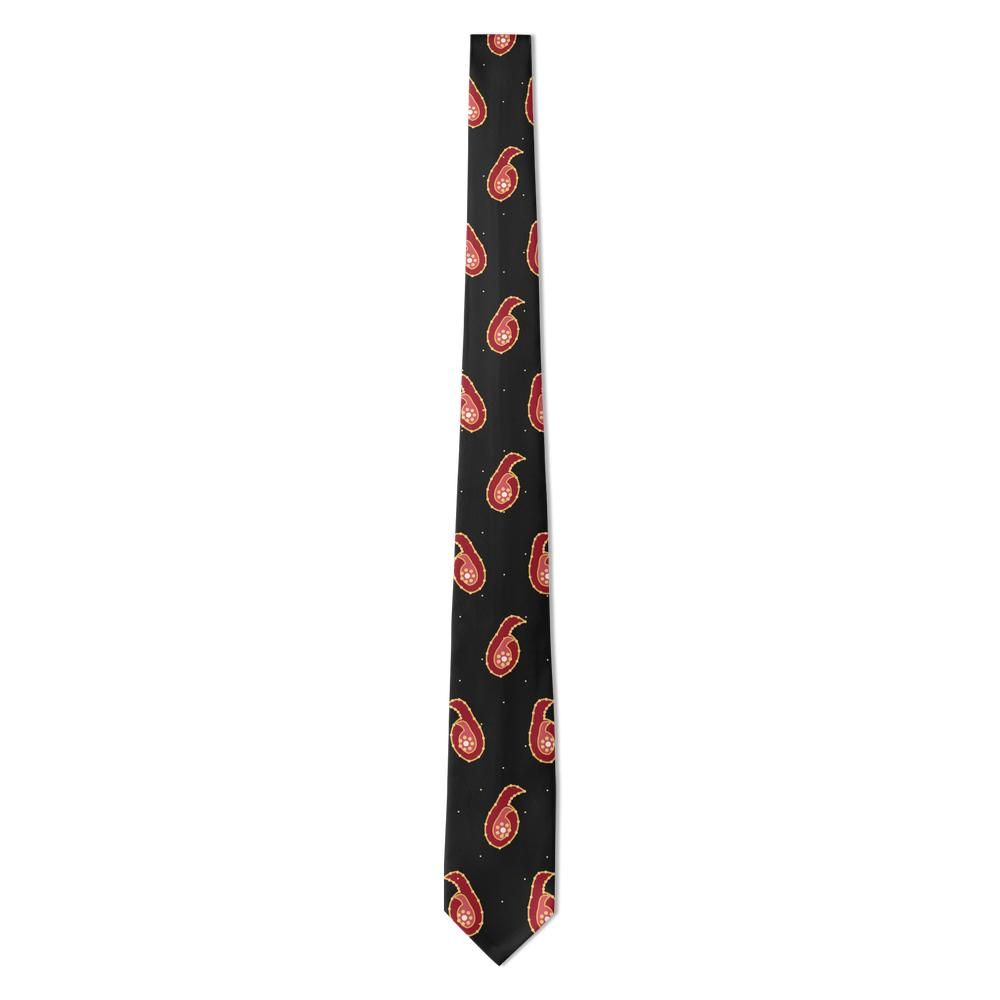 Grimani - Black & Crimson Grand Boteh Tie – Masquerade Night