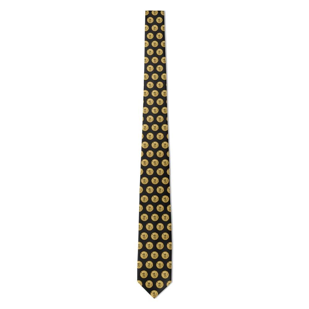 Lunge - Black & Gold Athena Owl Coin Tie – Ancient Wisdom of Athens
