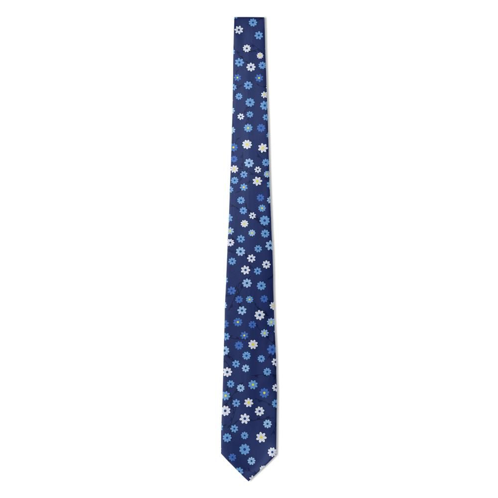 Zamoyski - Navy & Cornflower Daisy Jacquard Tie – Lublin Spring