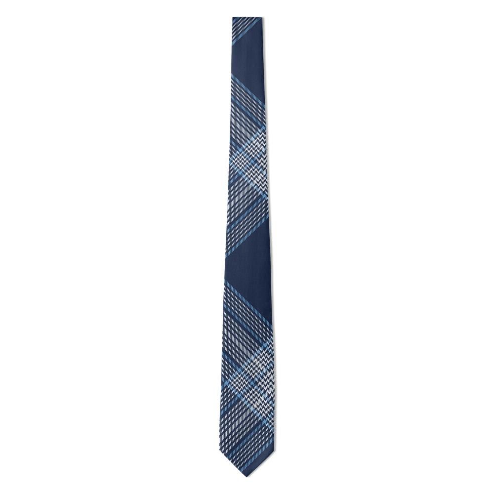 Lennox - Navy & Sky Herringbone Tartan Tie – Loch Morning