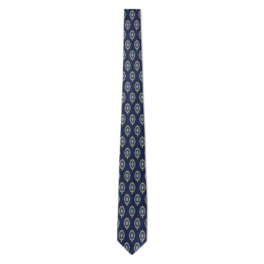 Attems - Navy & Gold Cartouche Tie – Portrait Gallery
