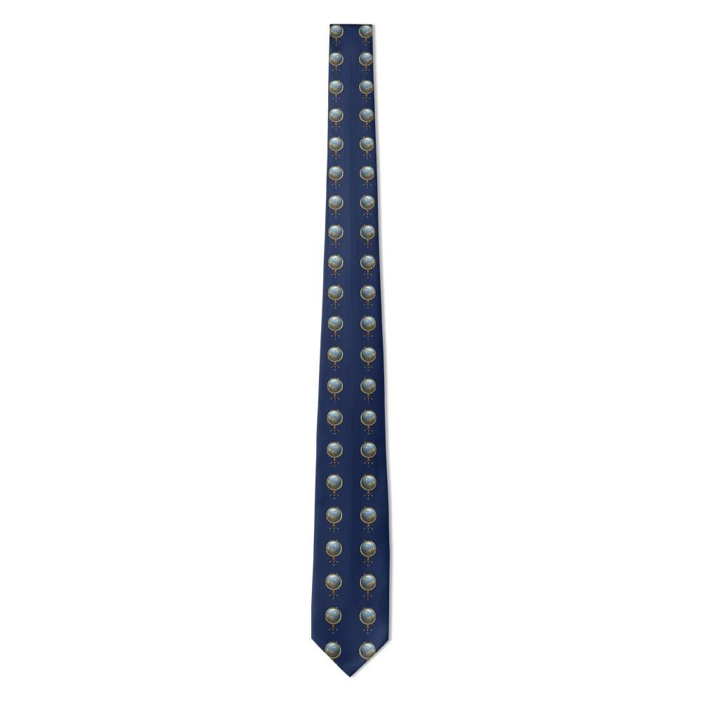 Erdody - Navy & Gold Globe Tie – World Traveller