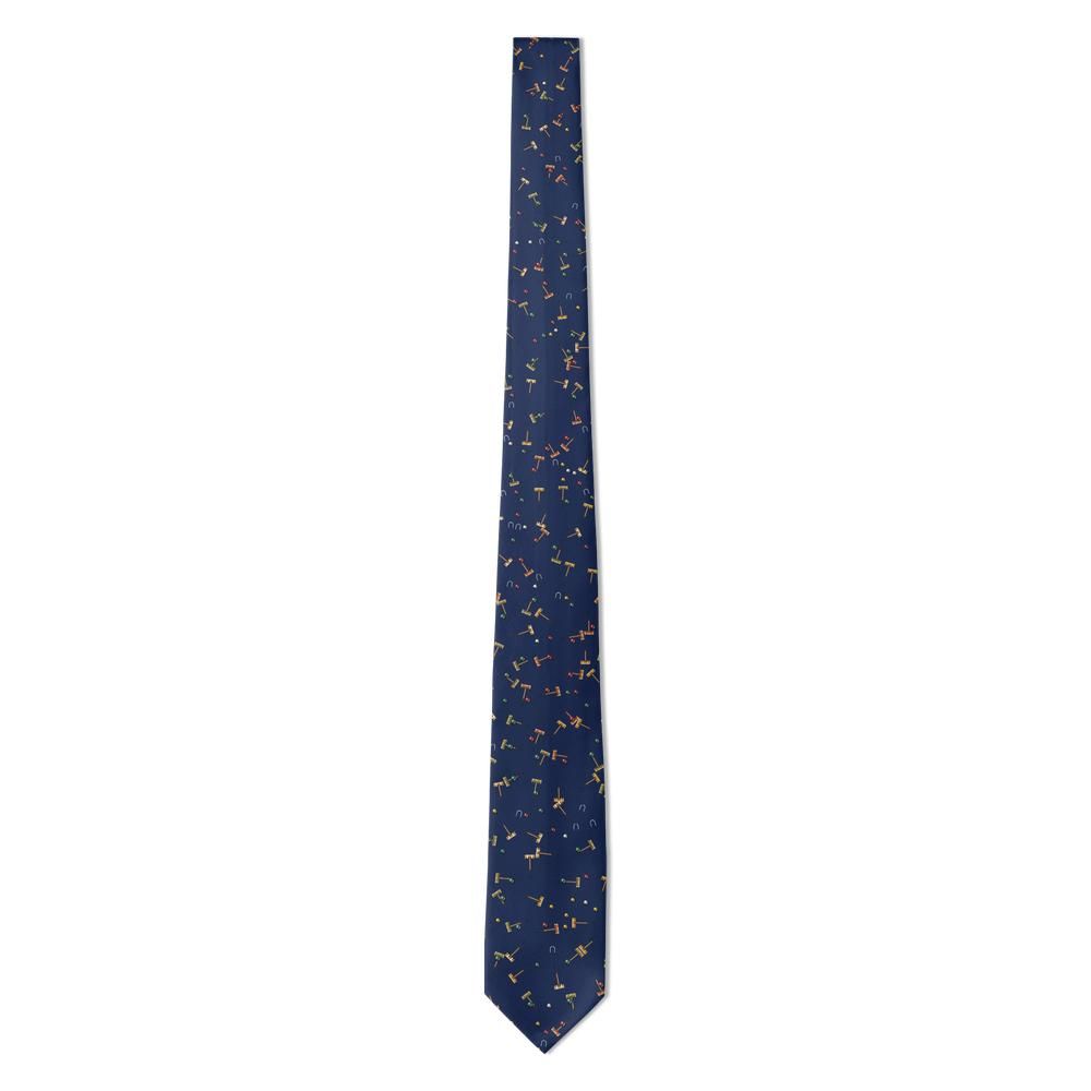 Kossakowski - Navy Croquet Tie – Mallets, Balls and Hoops