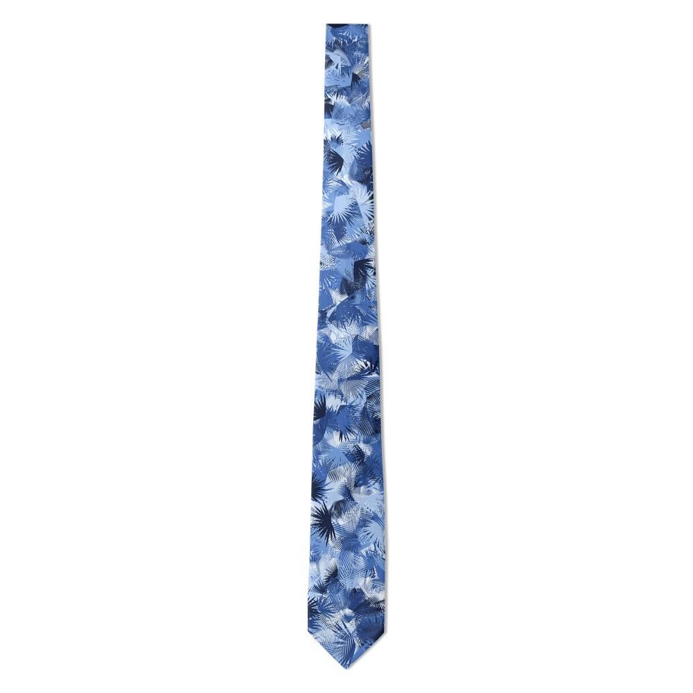 Podebusk - Sky & Navy Jungle Leaf Tie – Blue Lagoon