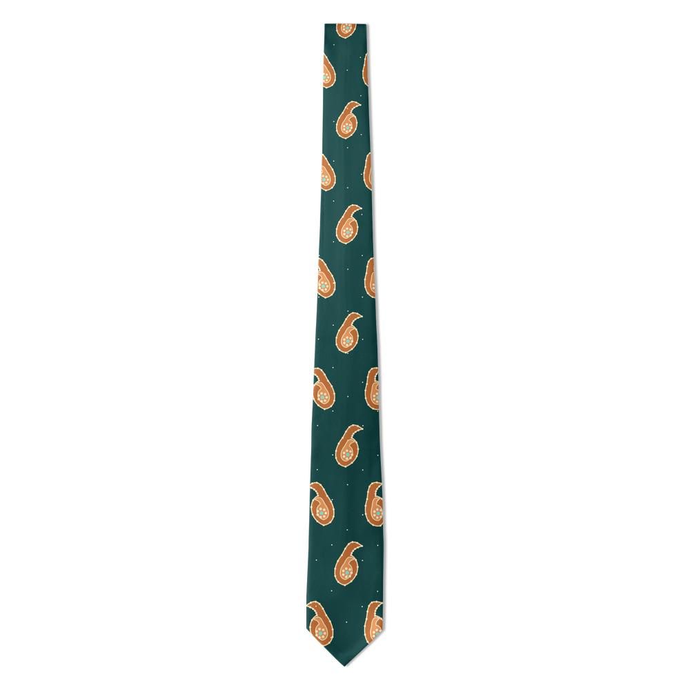 Grimani - Teal & Copper Grand Boteh Tie – Adriatic Treasure