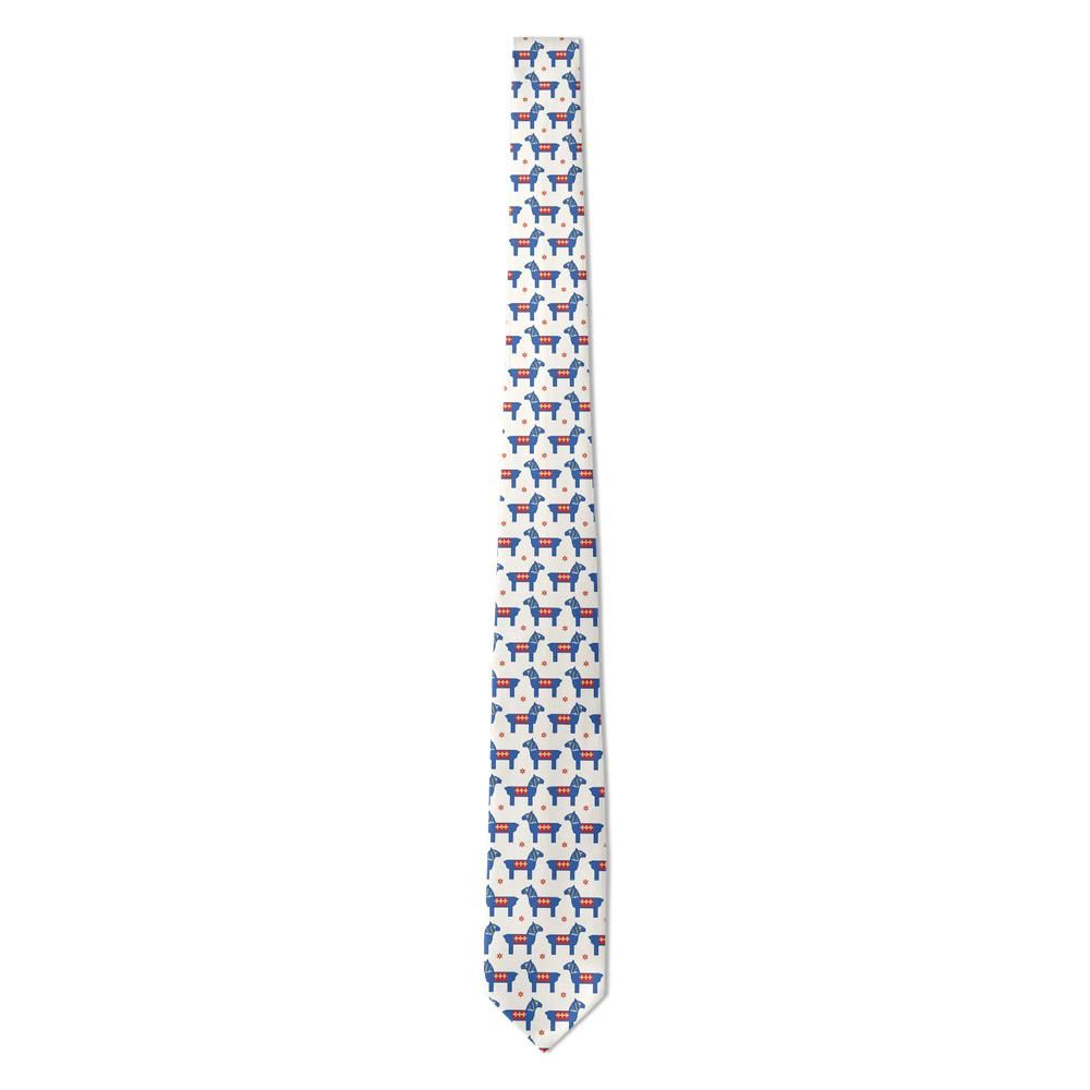 Bryske - Blue & Ivory Dala Horse Tie – Nordic Meadow