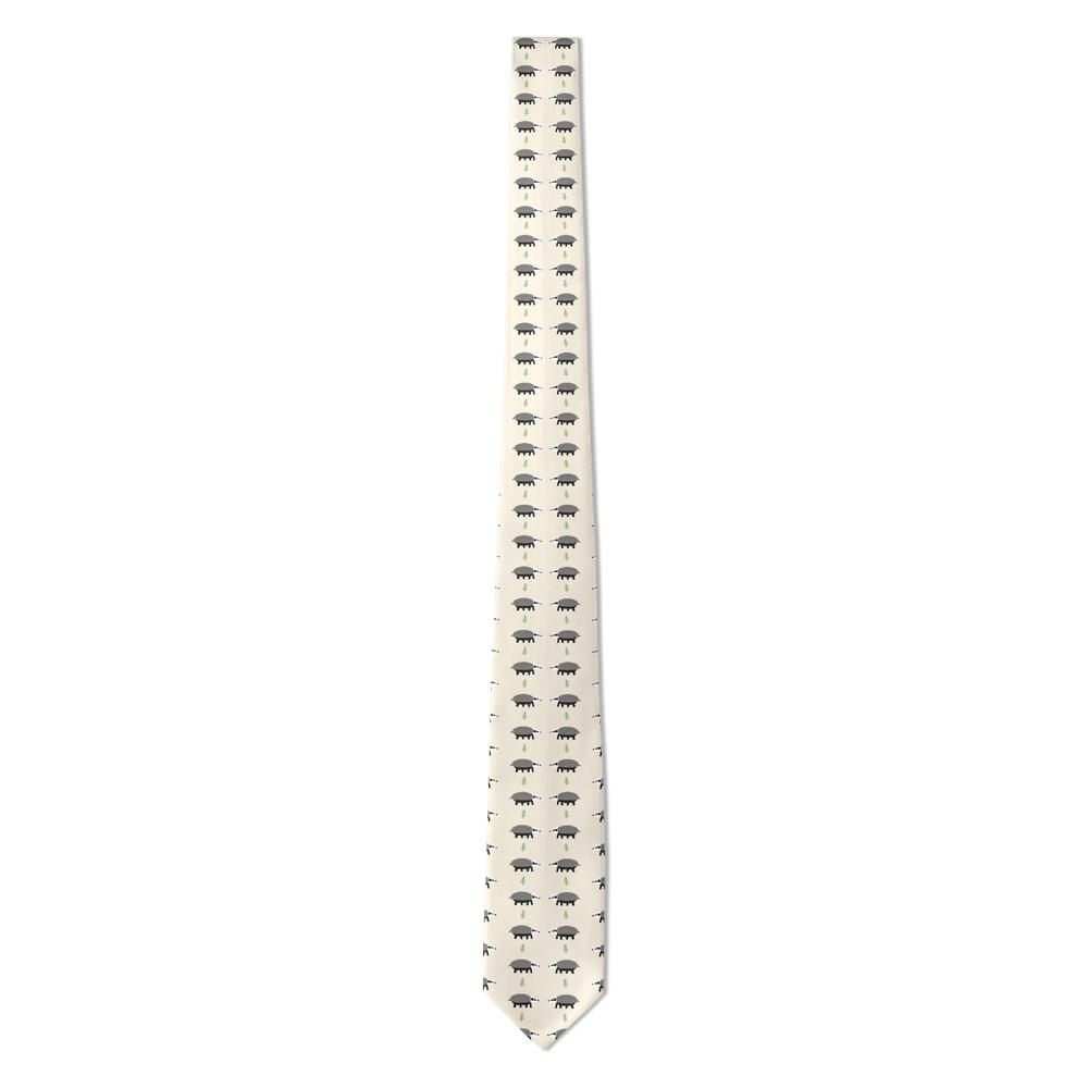 Abensperg - Cream & Charcoal Badger Tie – Hedgerow Path