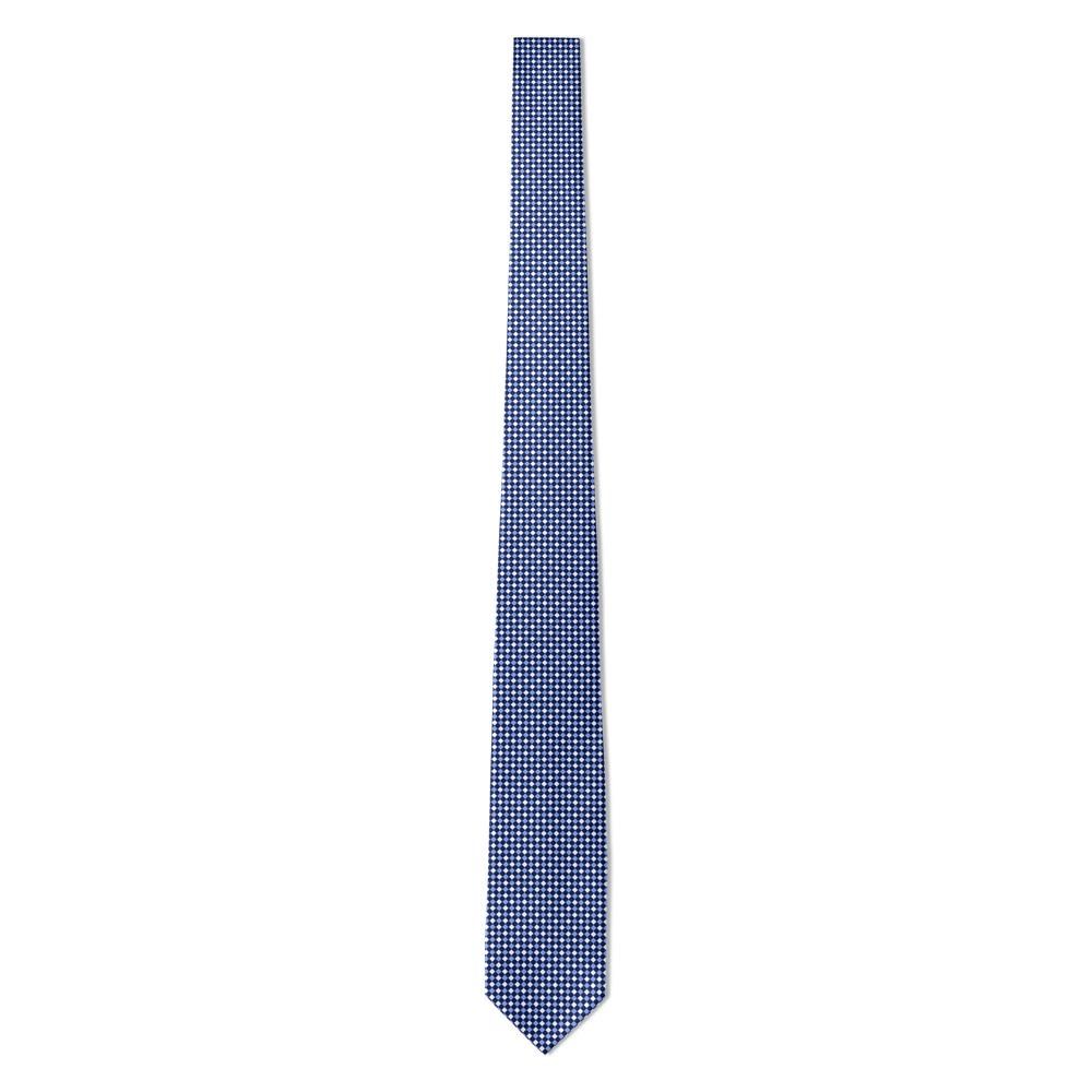 Pallavicino - Dark Blue Micro Check Tie – Quiet Authority