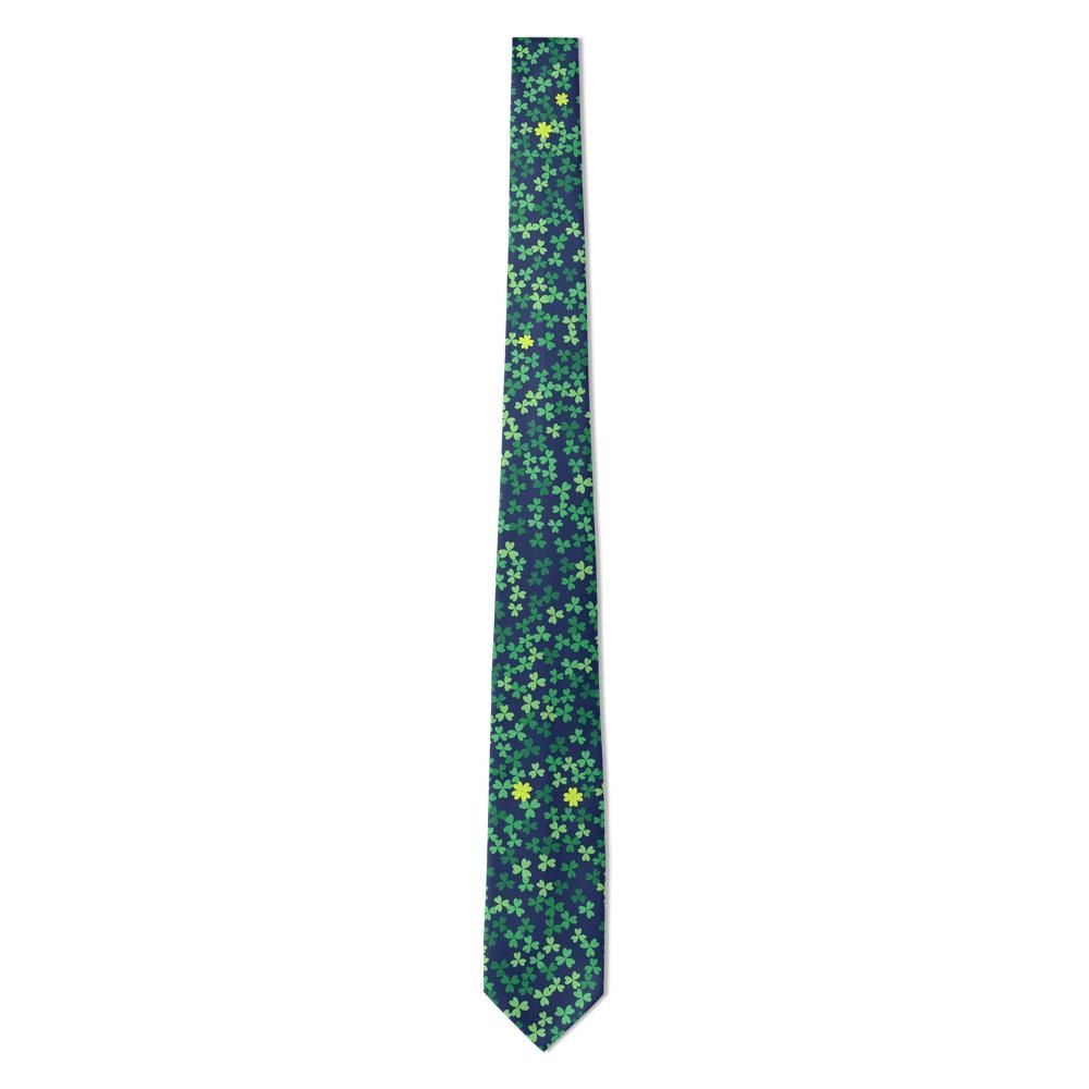 Frijs - Navy & Green Shamrock Scatter Tie – Lucky Charm