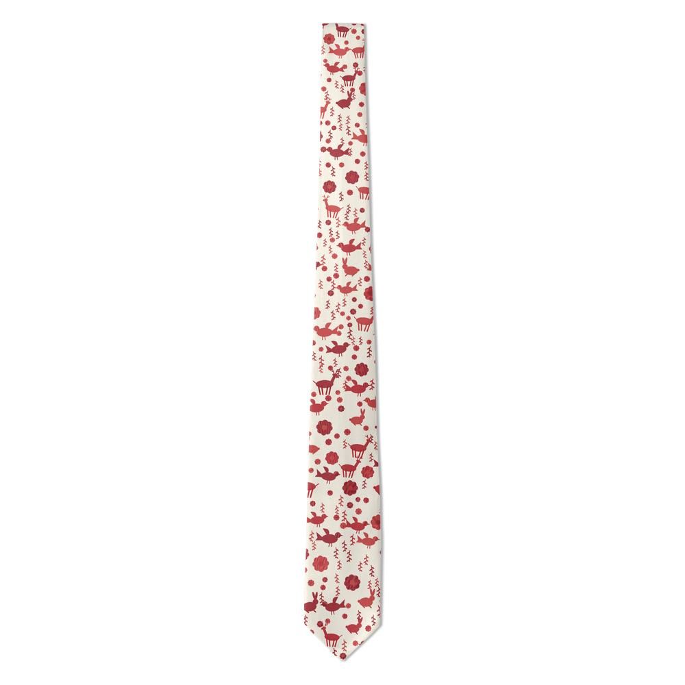 Skram - Red & Cream Otomi Embroidery Tie – Village Story