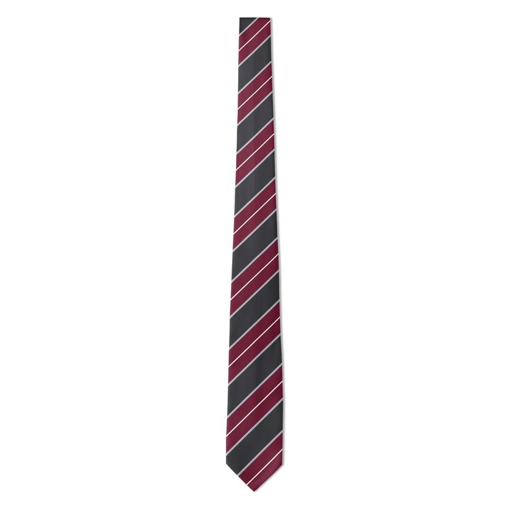 Villeroy - Charcoal & Burgundy Regimental Stripe Tie – Heritage Stripes with Boardroom Calm