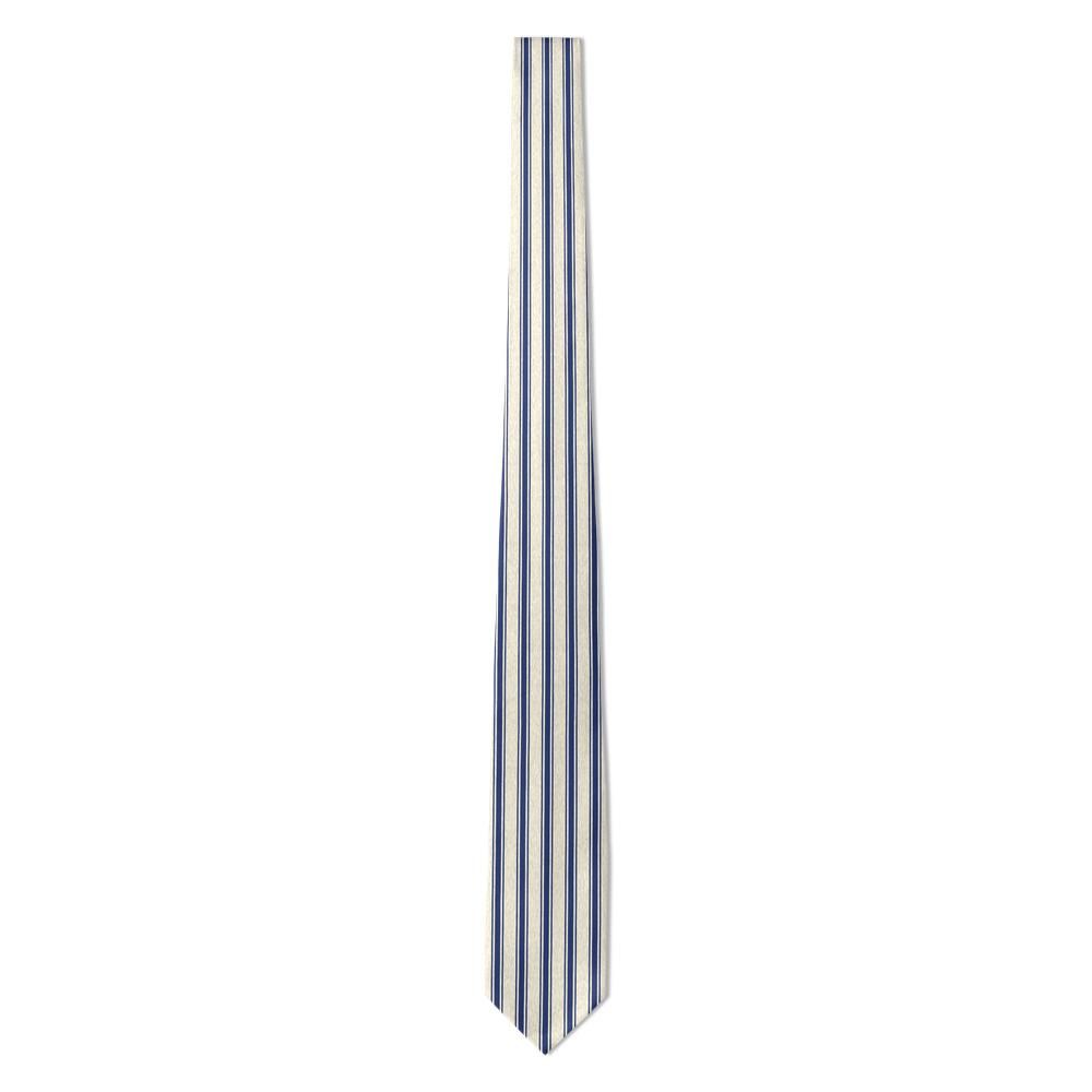 Rehbinder - Navy Ticking Stripe Tie – French Farmhouse