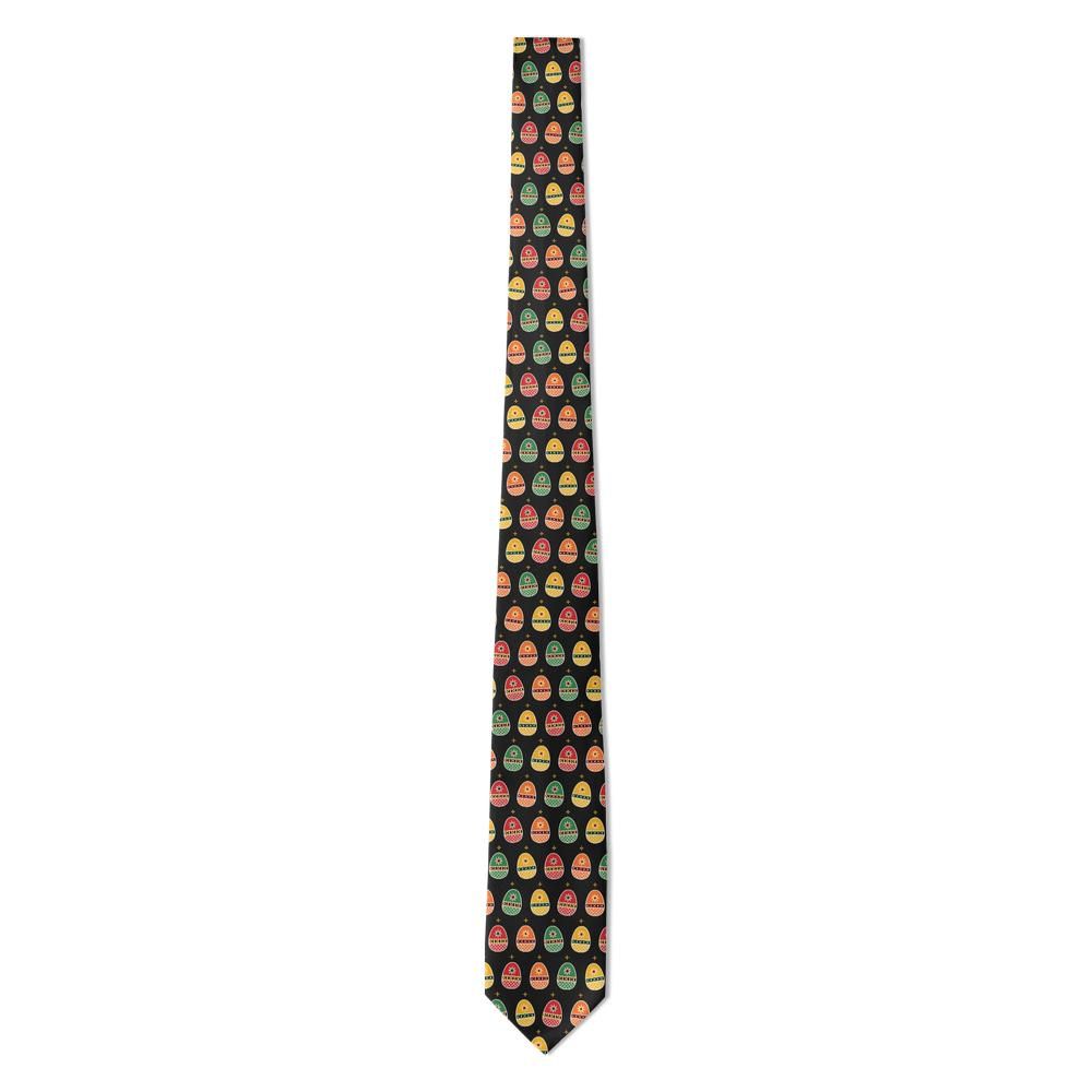 Rosenstand - Black Multicolor Pysanka Egg Tie – Spring Folk