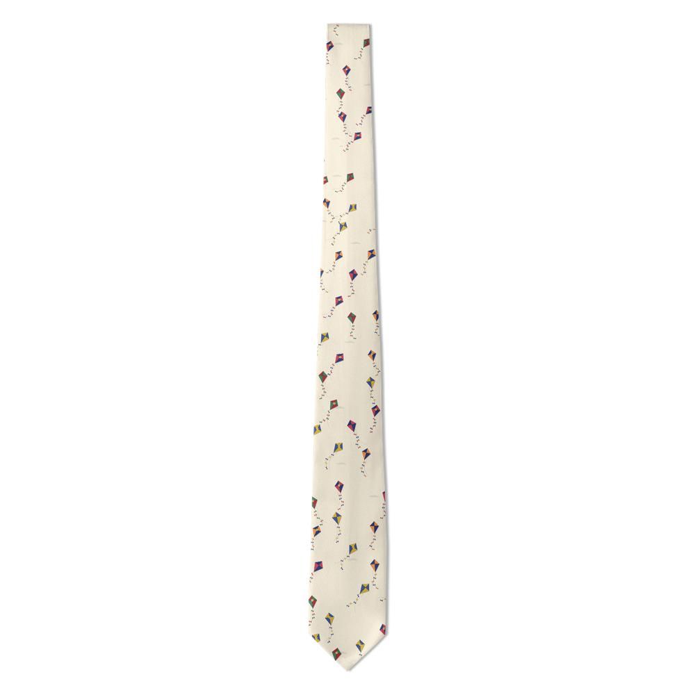 Poniatowski - Cream Kite Tie – Seaside Kites in Primary Colours