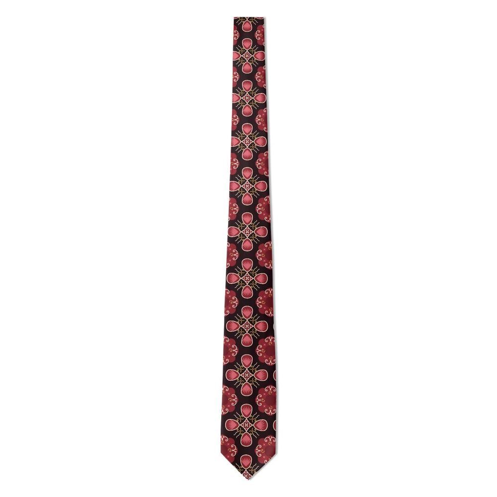 Rospigliosi - Burgundy & Rose Medallion Foulard Tie – Palazzo Red