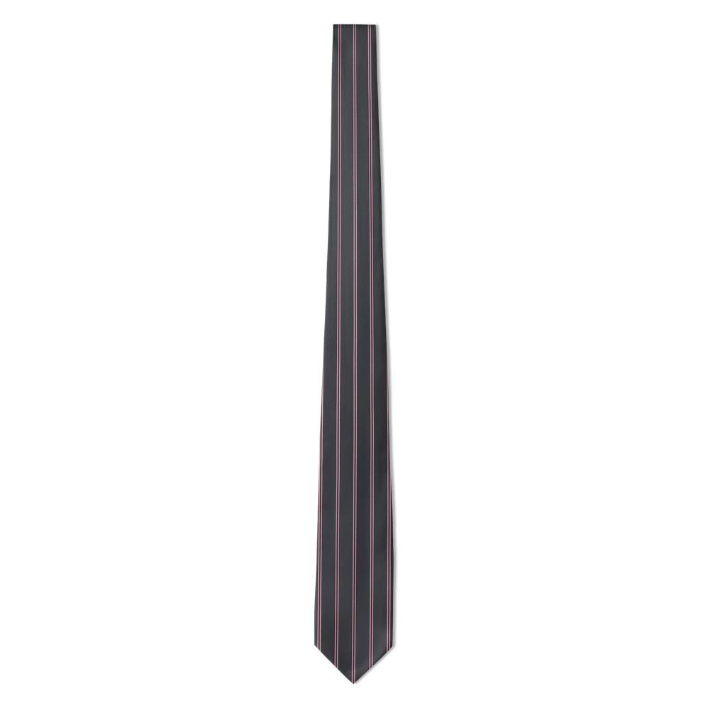 Bildt - Charcoal & Pink Tramline Stripe Tie – Sharp with a Smile