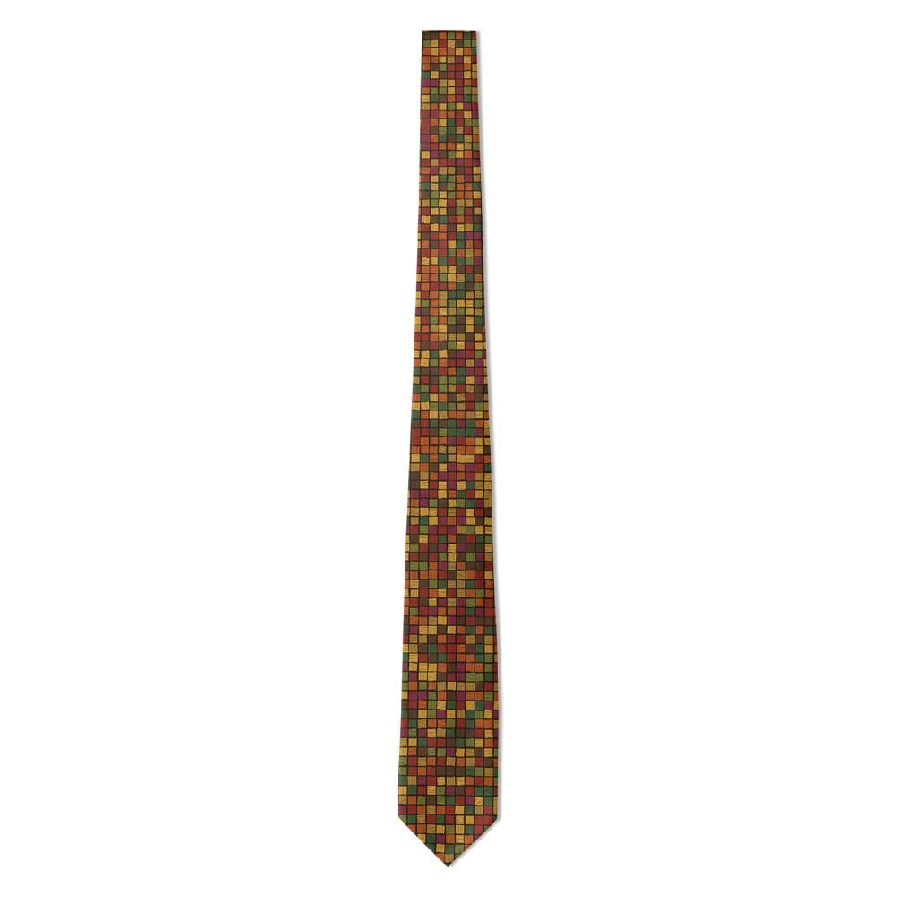 Tennant - Autumn Mosaic Basket Weave Tie – Harvest Loom