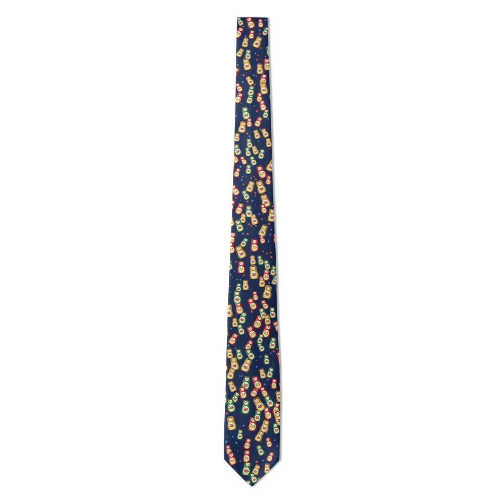 Koniecpolski - Navy Matryoshka Doll Tie – Folk Art Charm