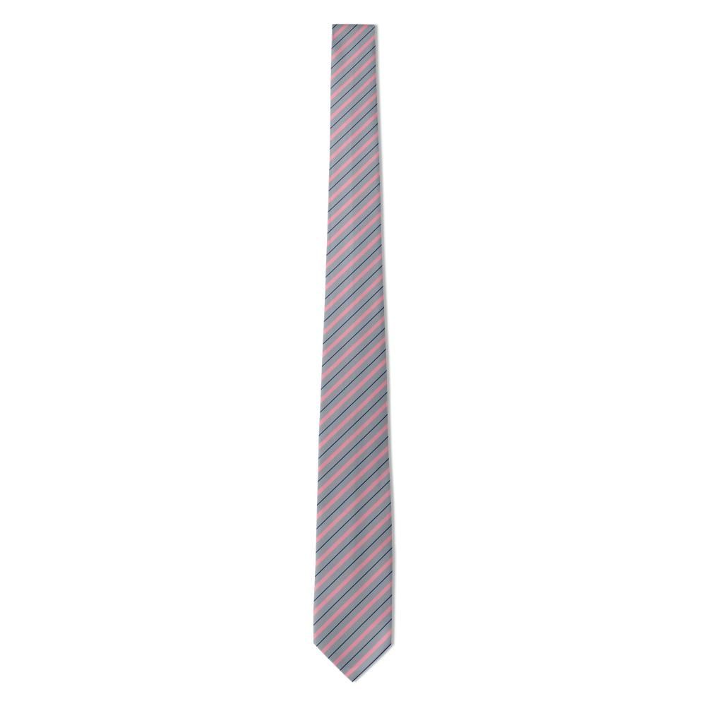 Talleyrand - Grey & Pink Regimental Stripe Necktie – Spring Poise
