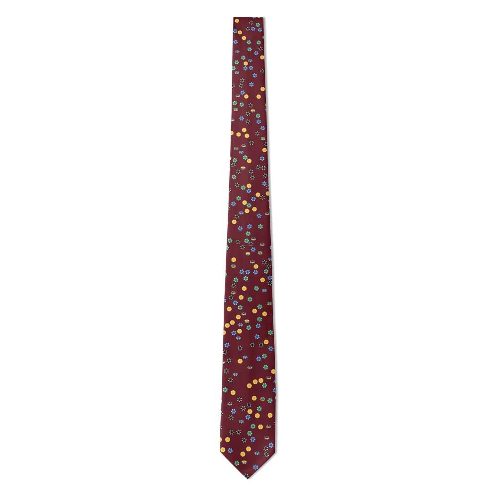 Rostrup - Burgundy Poker Chip Tie – Card Room